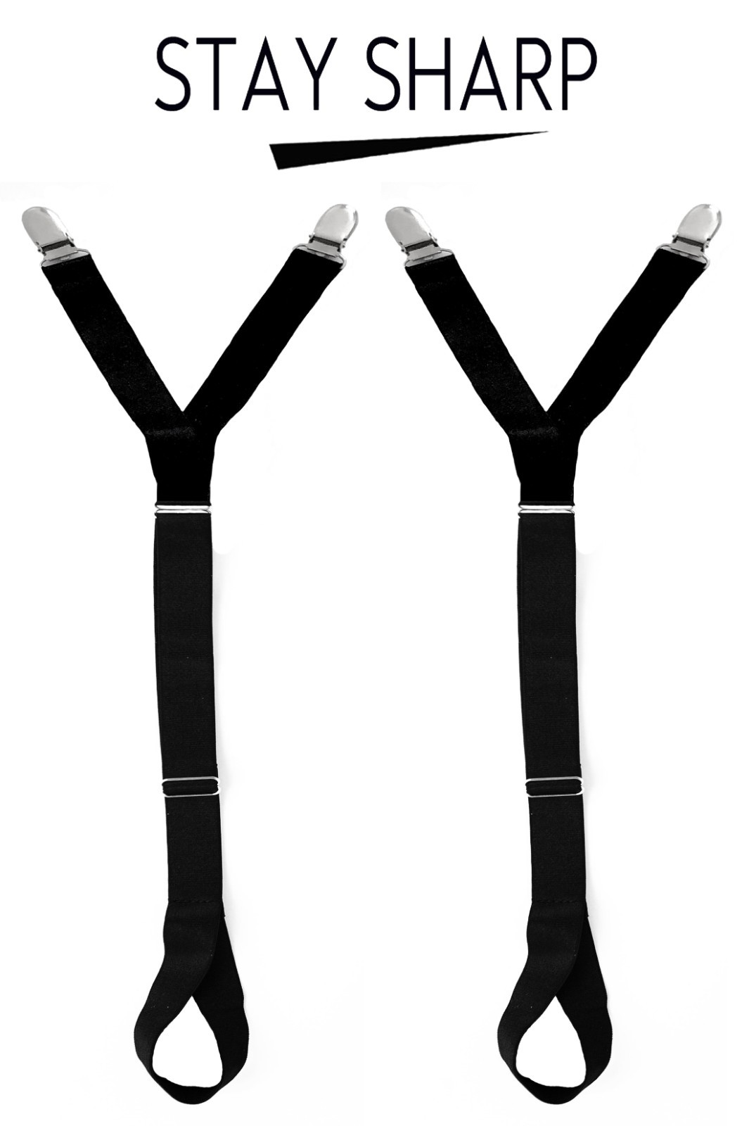 GARTER SHIRT STAYS BLACK MILITARY GRADE ADJUSTABLE COMFORTABLE + FREE GIFT