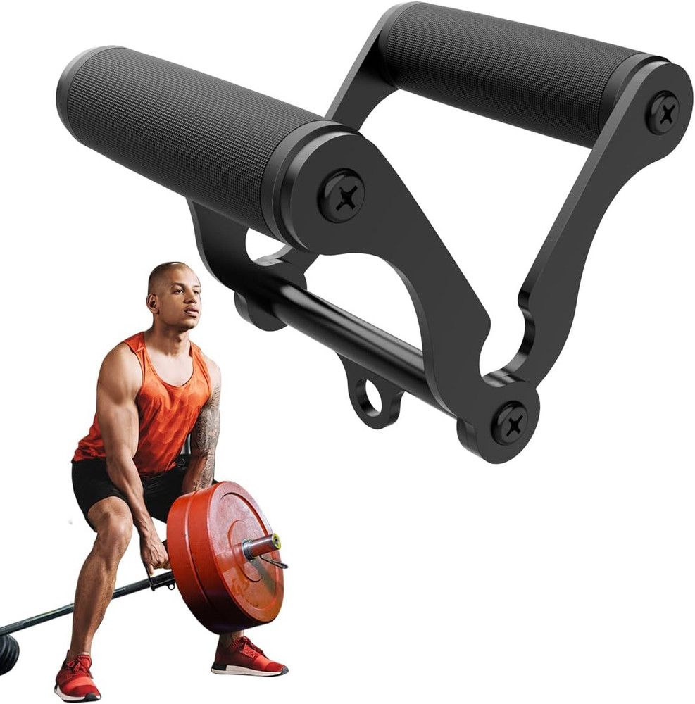 V Bar T-Bar Row Landmine Handle Attachment for Barbell Bars, Solid Mine Double D