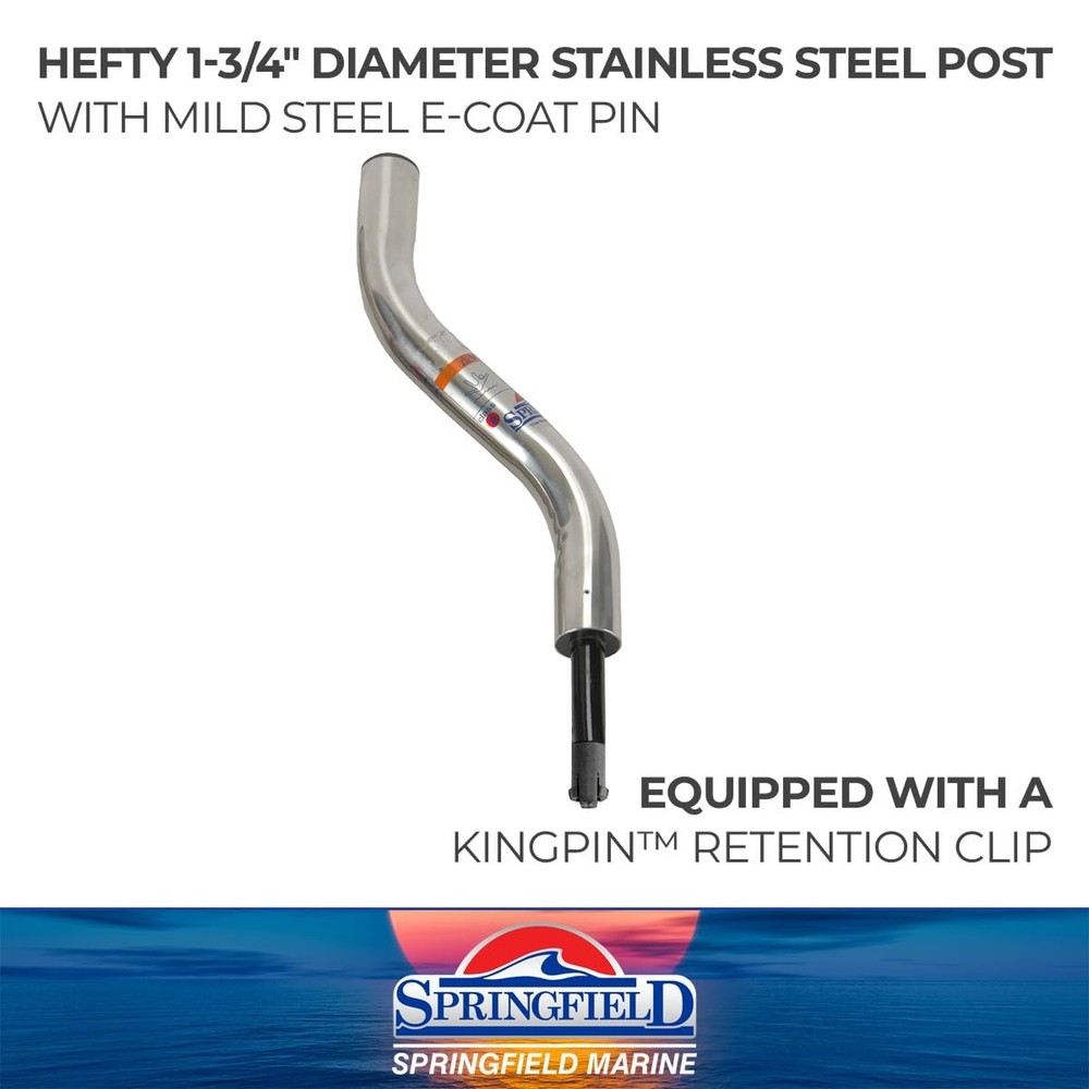 Springfield Marine 1610413-OSS Kingpin Offset Post - 1-3/4",Silver,Black