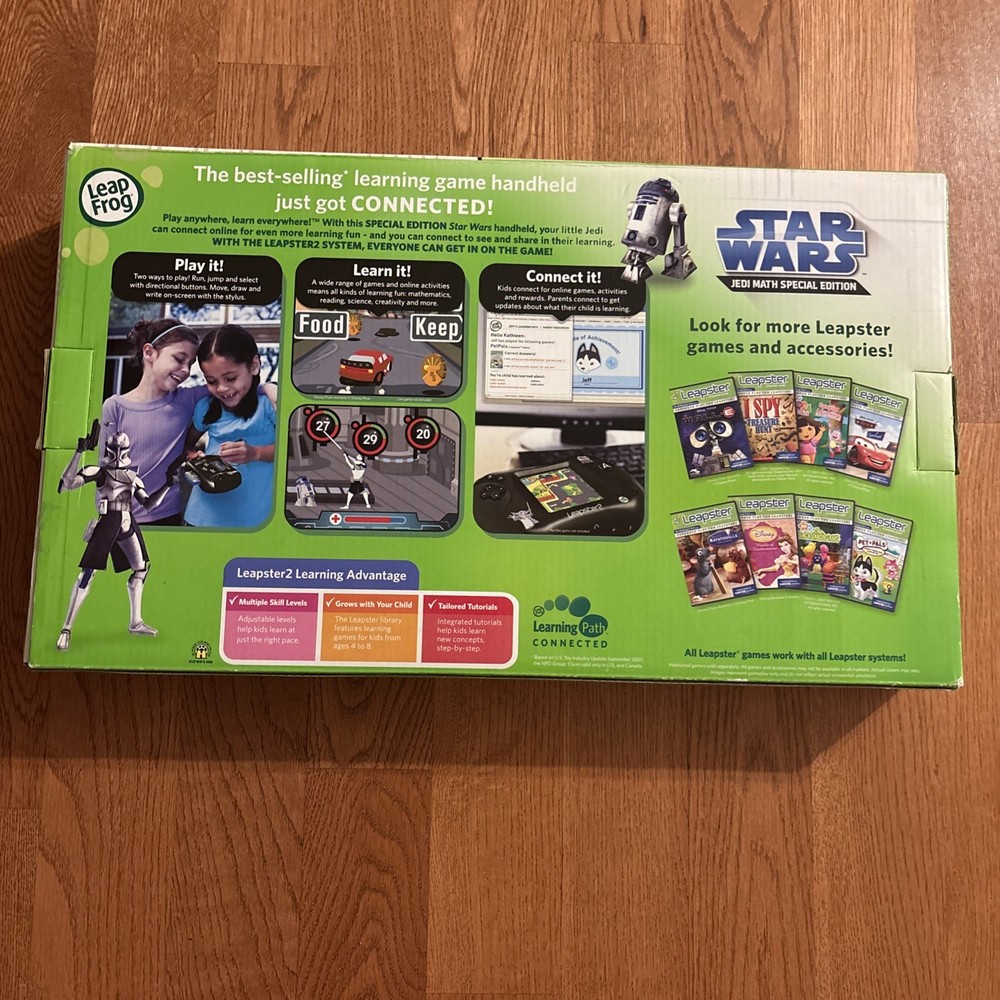 New LeapFrog Leapster2 Special Edition Star Wars Learning System Jedi Math 2008