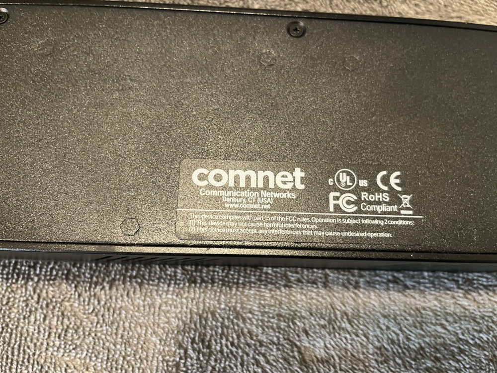 COMNET CLFE16COAX 16 CH Ethernet over Coax Extender with Pass-Through PoE