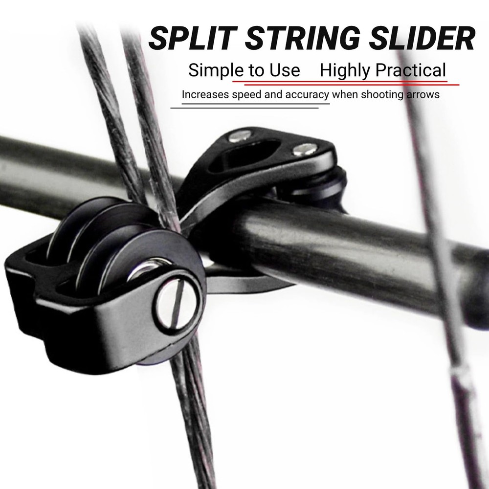Archery Cable Slide Roller, Aluminium Alloy String Slide Stabilizer for Bow S...
