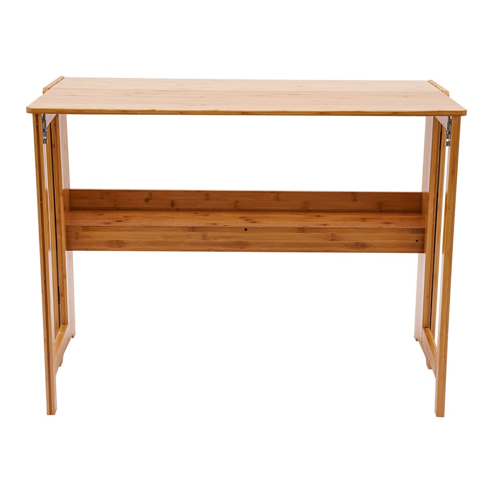 Folding Desk, Computer Desk with Bookshelf, Writing Desk for Student Office