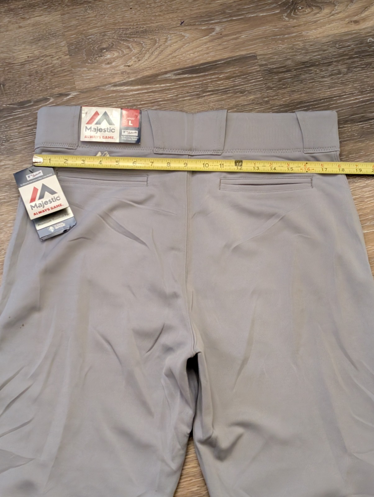 NEW Men's Majestic MLB ON-FIELD Cool Base Gray Baseball Pants L 36X32