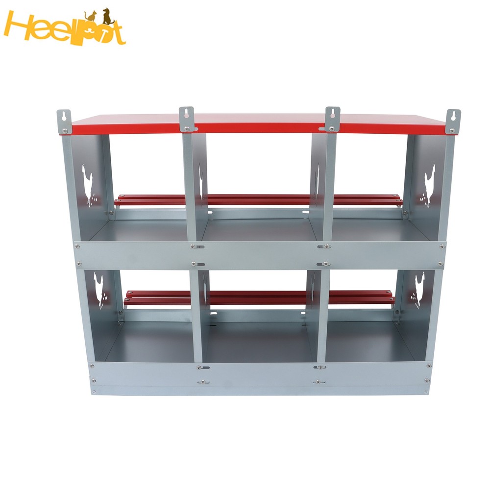 High Quality Materials Chickens Egg Laying Box 6 Compartments Nesting Box