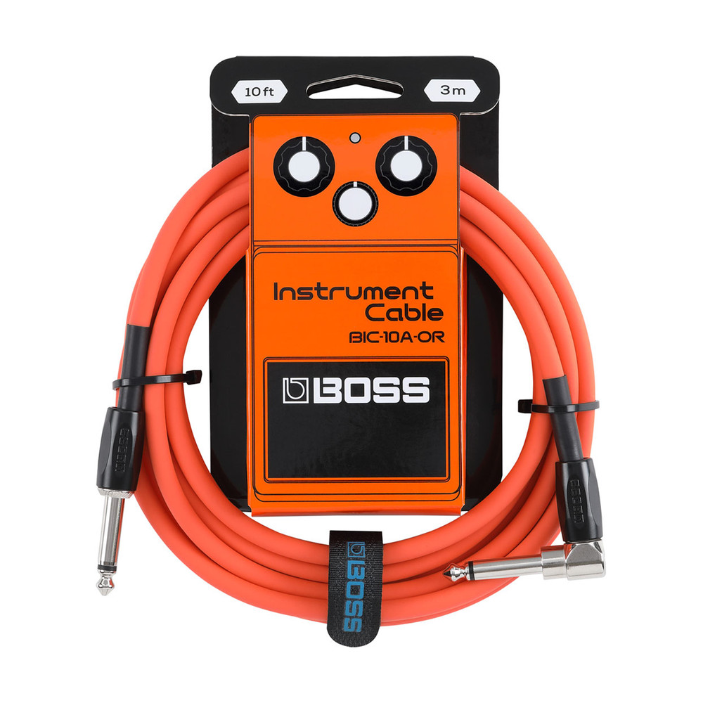 Boss 10ft Instrument Cable Straight-Angled - Orange