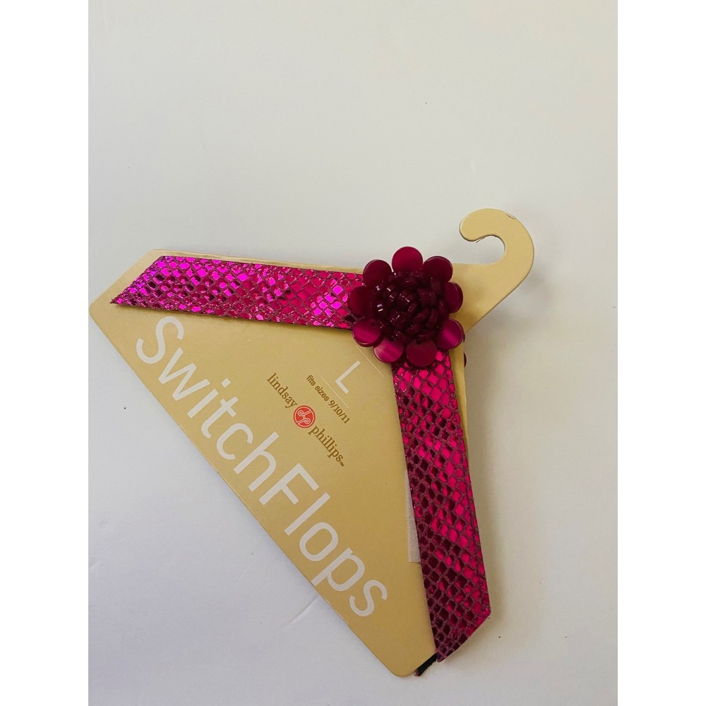 Lindsay Phillips SwitchFlops Interchangeable Straps Set 4 Pairs Large Size 9-11