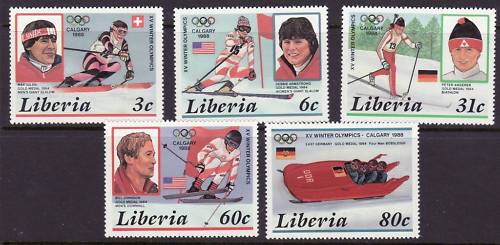 Liberia # 1049-53 MNH Complete Olympics