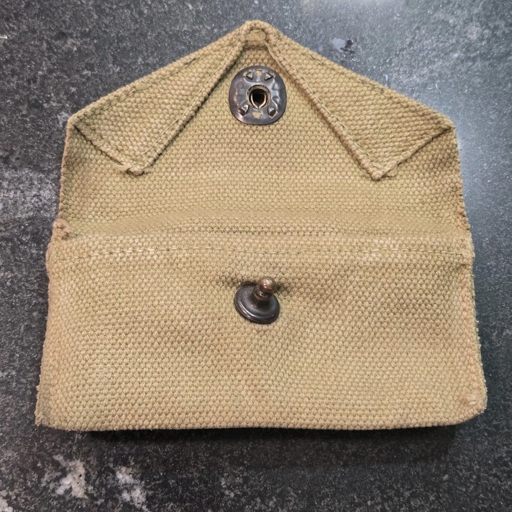 ORIGINAL WWII US ARMY INFANTRY M1942 FIRST AID CARLISLE BANDAGE CARRY POUCH-1942