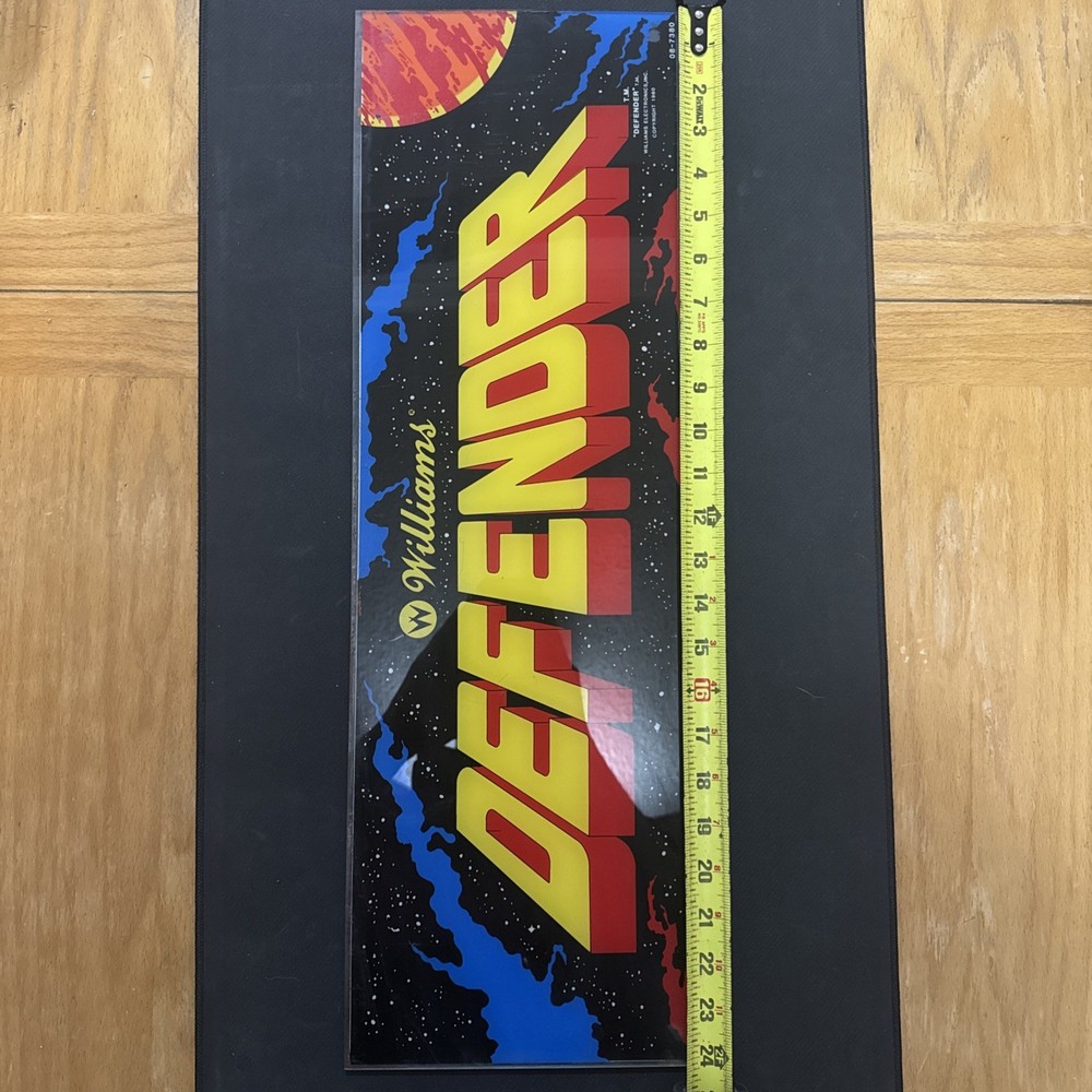 Authentic Defender Arcade Marquee (1980 Williams Electronics) Rare