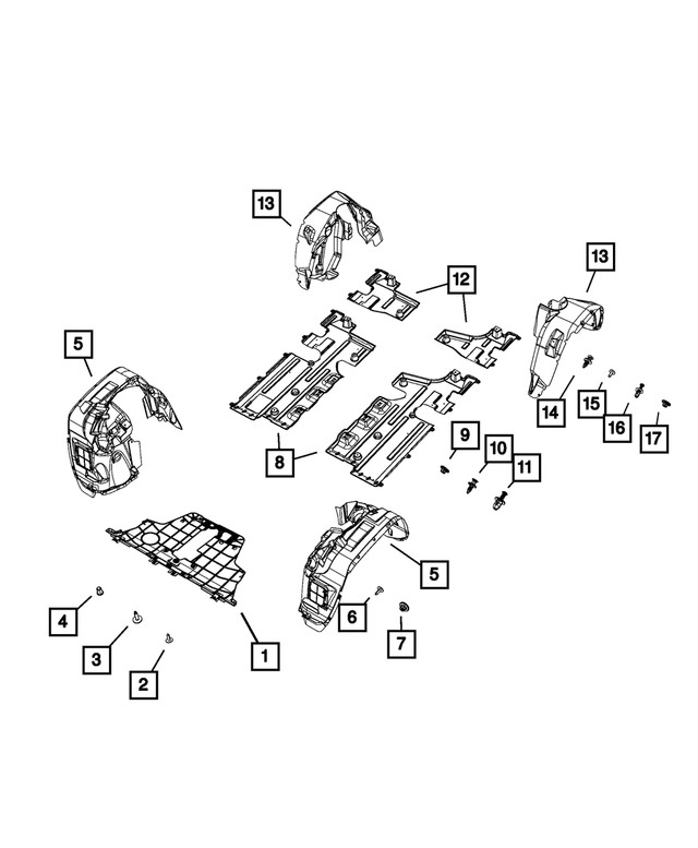 Genuine Mopar Splash Shield Right 68425353aa