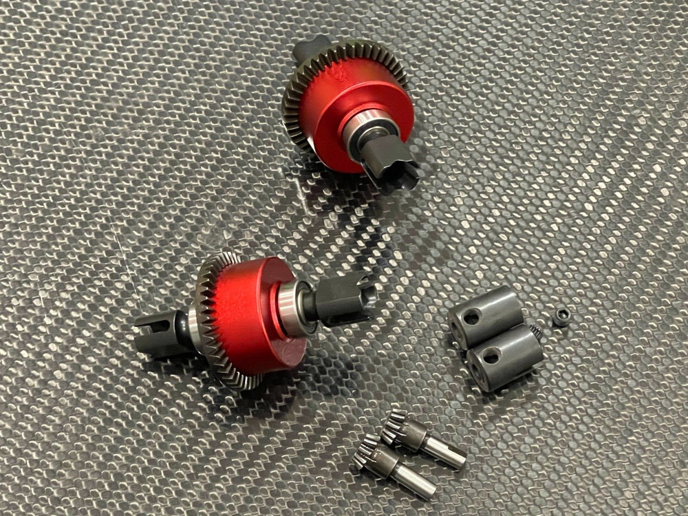 2 pcs Front & Rear 43+10T Differential Diff for Arrma Kraton 6s BLX  Red