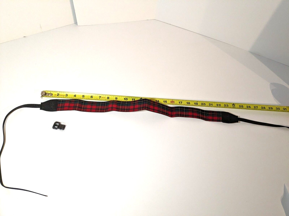 Red Plaid Camera Strap Adjustable Comfortable Quick Release Hiking Shoulder Gear