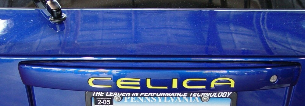 2000 - 2005 Celica rear hatch decal inserts toyota
