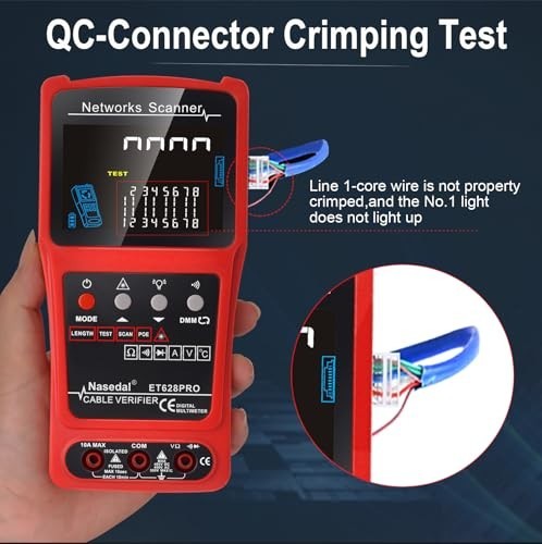 Network Cable Tester Multimeter VFL 3 in 1 Tone Generator Wire Tracker PoE Test