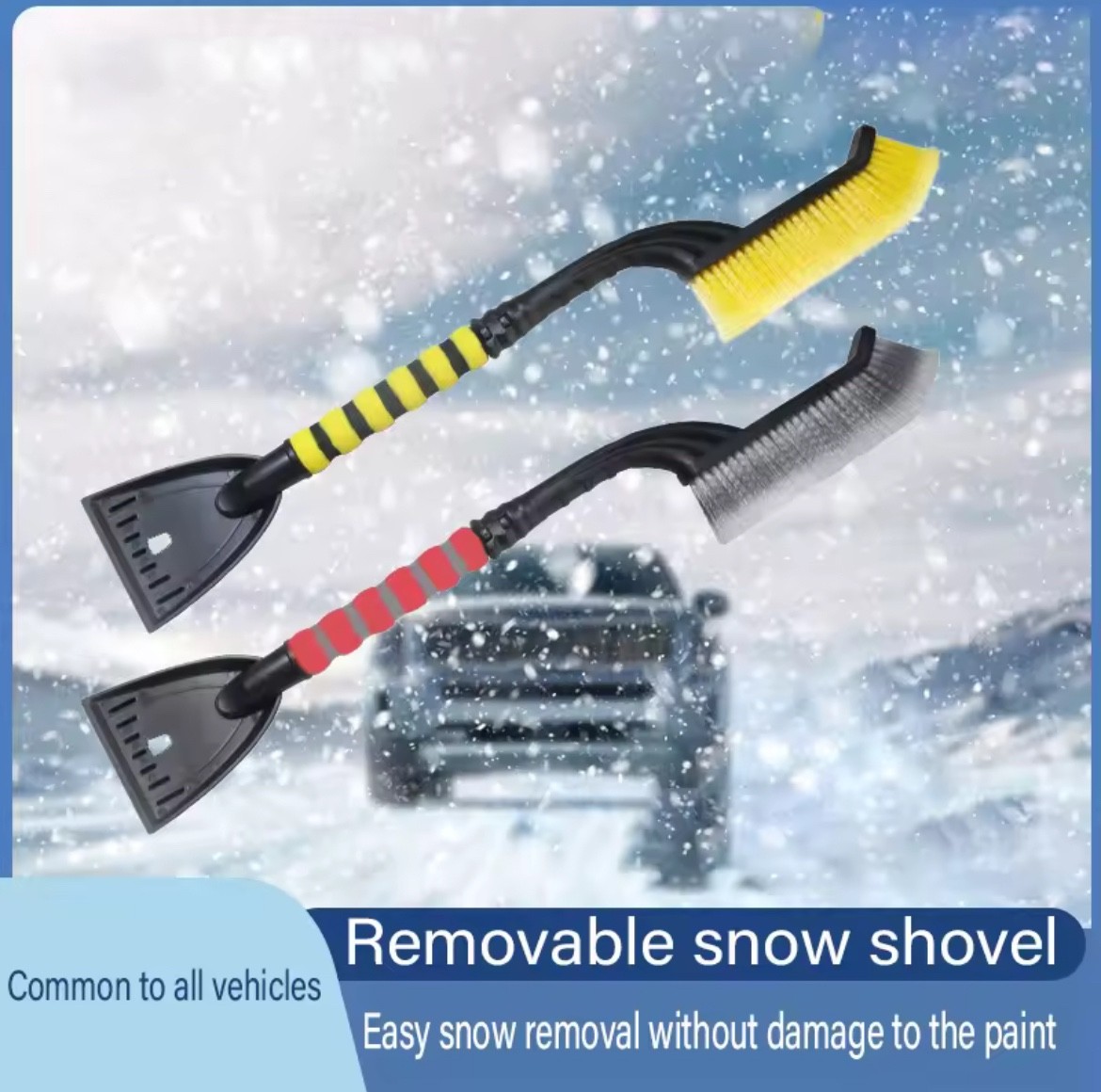 27" For Car Truck SUV Windshield Remover Car Scraper Snow Brush with Ice Scraper