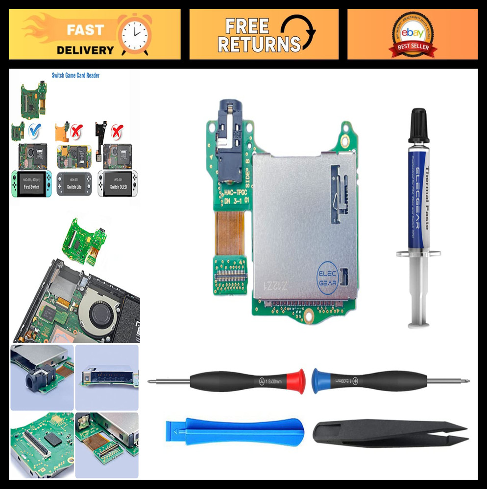 Game Card Reader Replacement for Nintendo Switch HAC-001, Adapter Slot PCB Modul