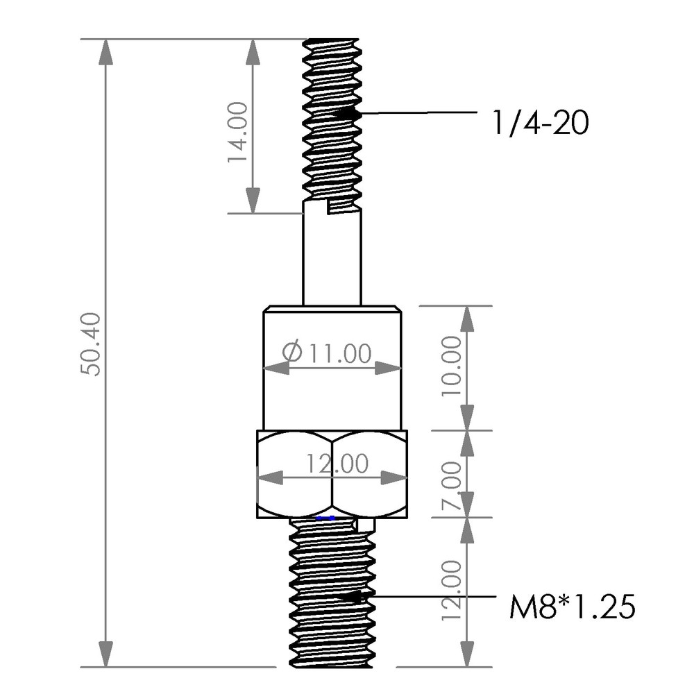 Hand Rivet nut Tool Mandrel (1/4-20)