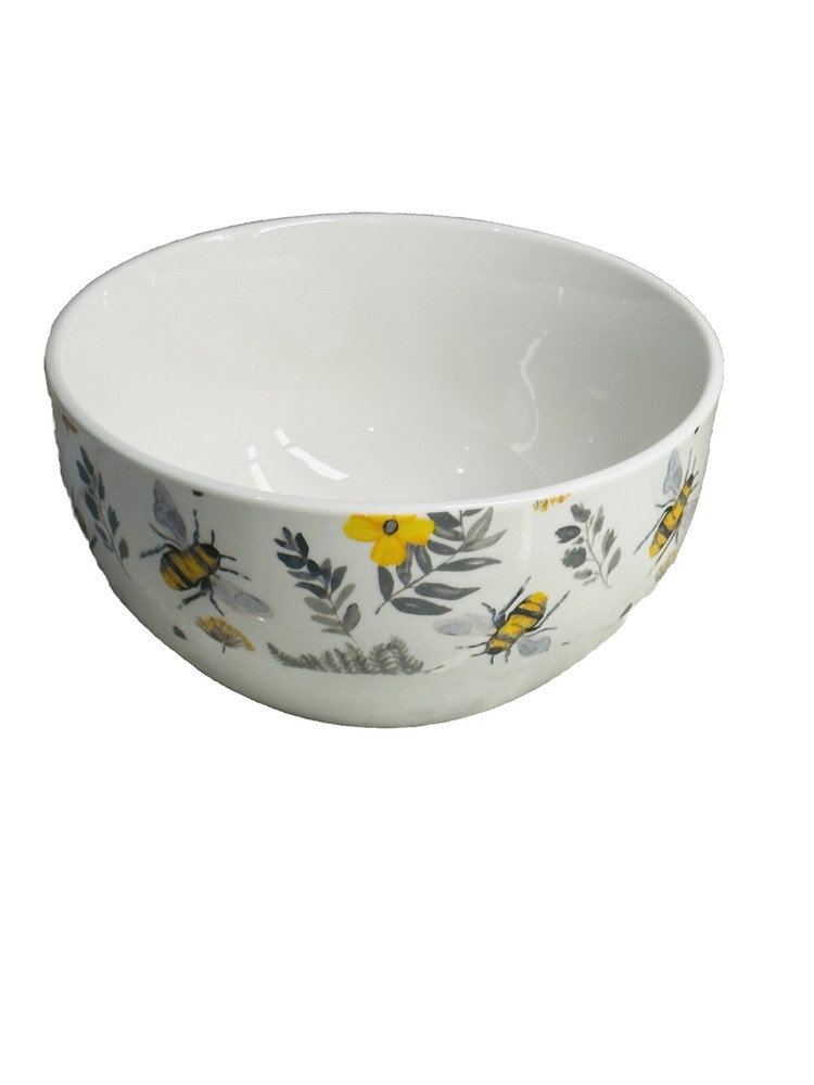 Royal Norfolk Cutlery Ceramic Bee Pattern Breakfast Bowl 6 Inches Diameter