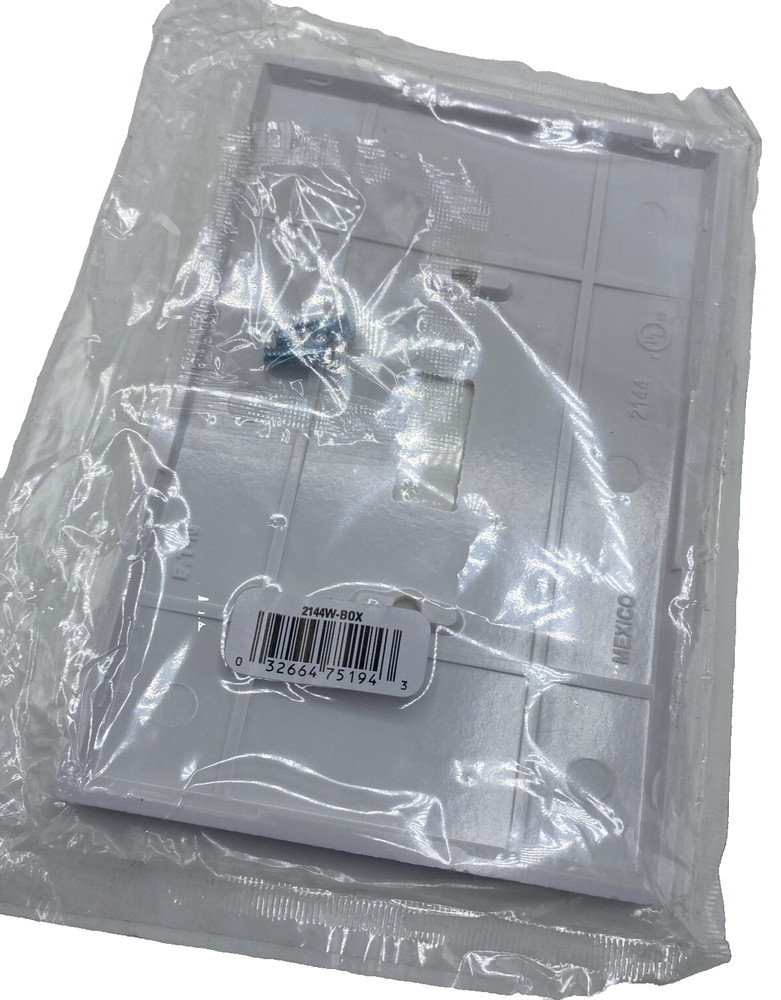 EATON 2144W-BOX WALL PLATE TOGGLE THERMOSET SINGLE SET WHITE ✅