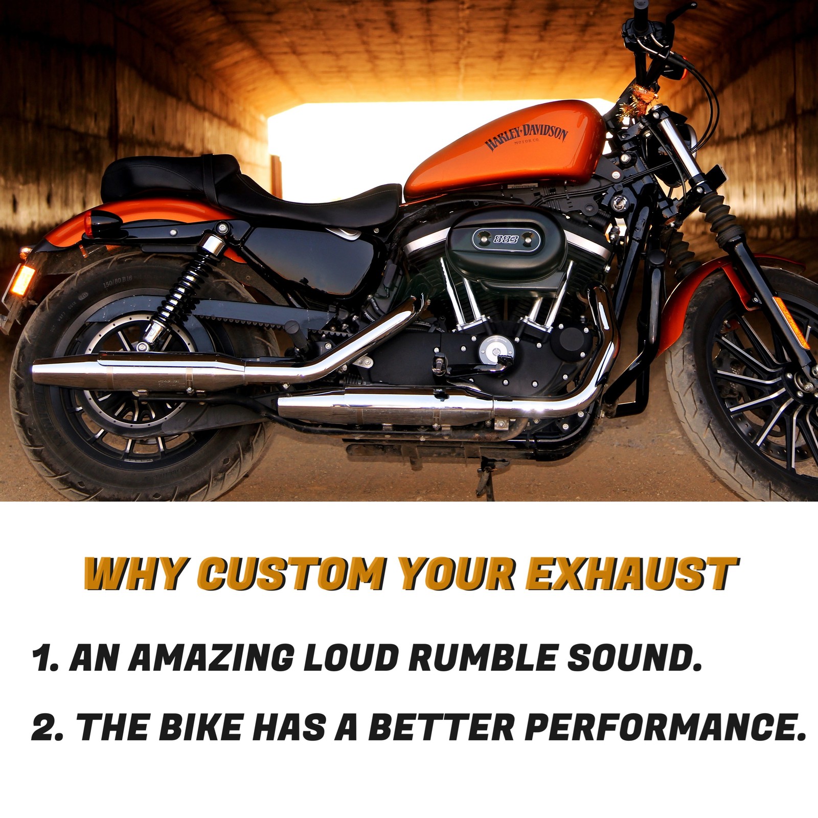 Great Performance 2 into 1 Exhaust For Harley Sportster Exhaust Update 14-22
