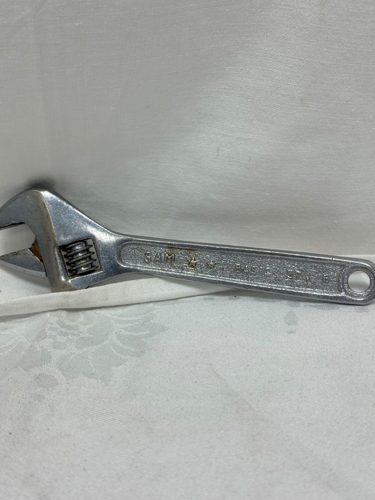 SAM Adjustable Spanner 6 Inch Basic 57 Vintage French Hand Tool - Used