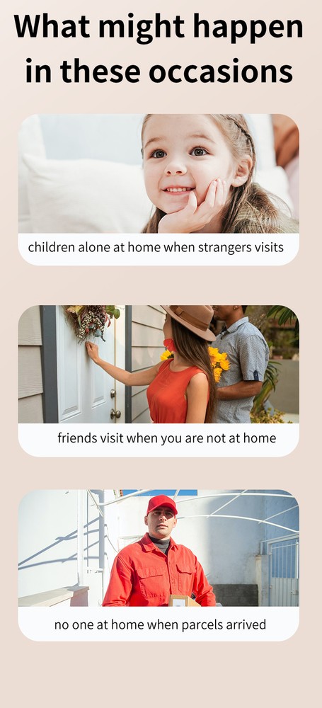 Wireless Cloud Storage Night Vision Doorbell Chime Receiver Adjustable Volume