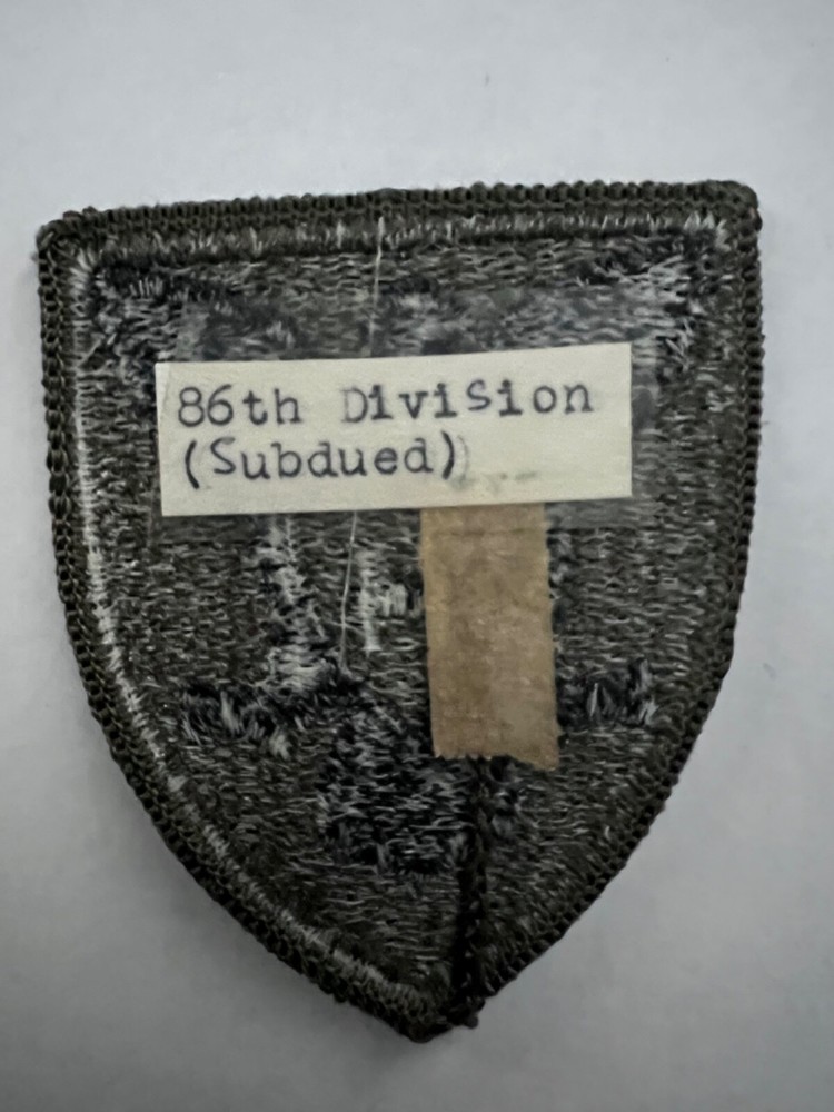 86th Division Subdued US Army Patch
