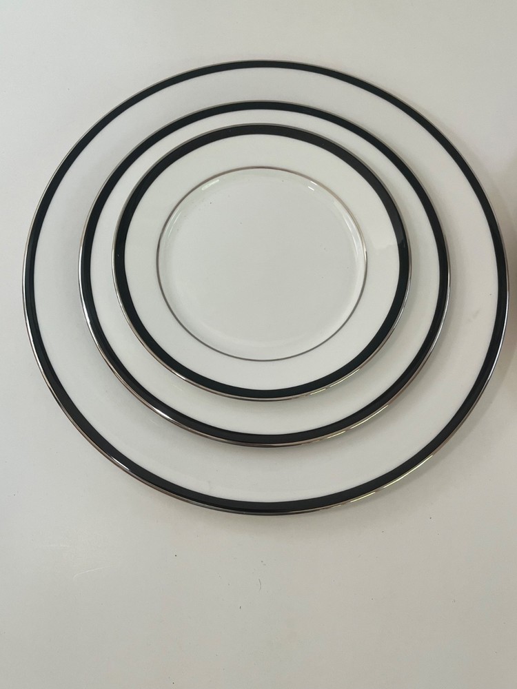 Lenox China Leigh Pattern 2 3 Piece Place Settings, Dinner, Salad & Bread Plate