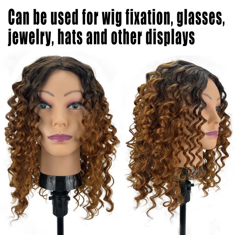 Mannequin Head Stand Wig Training Head w/ Clamp