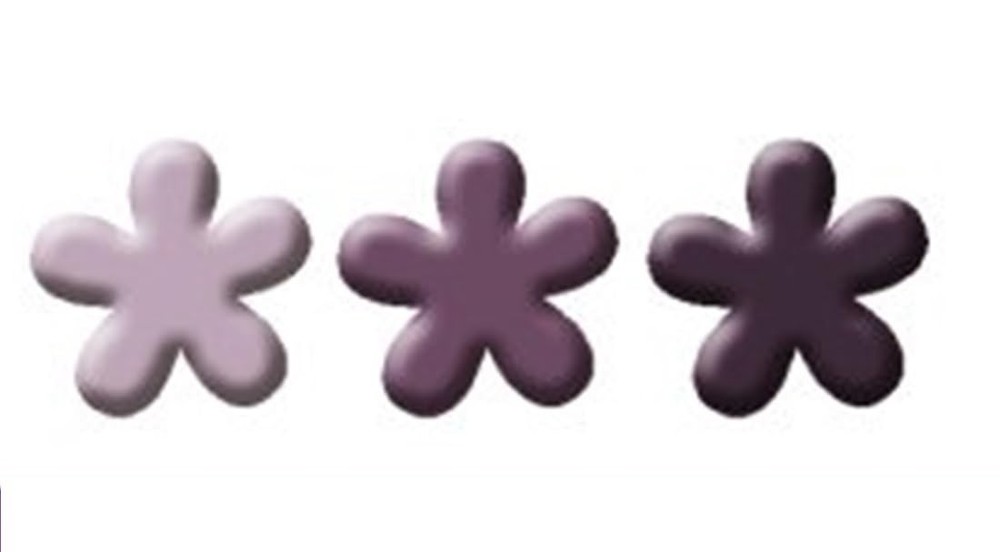 Monocramatic Flower Brads Assortment - Velvet
