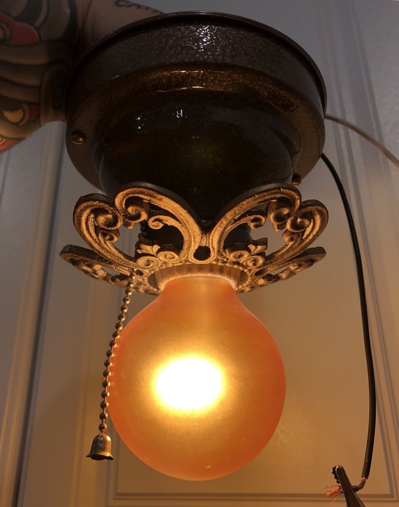 2 Antique Beam Lights wired PAIR 53D