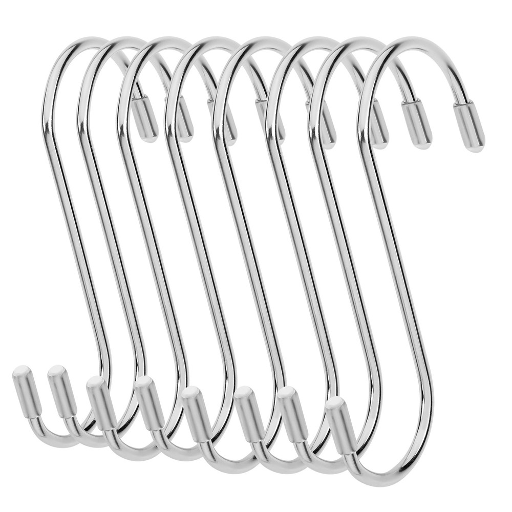 Portion Control Serving Spoons 8 PCS Set, Solid Perforated Scoop, Ladle 14 In