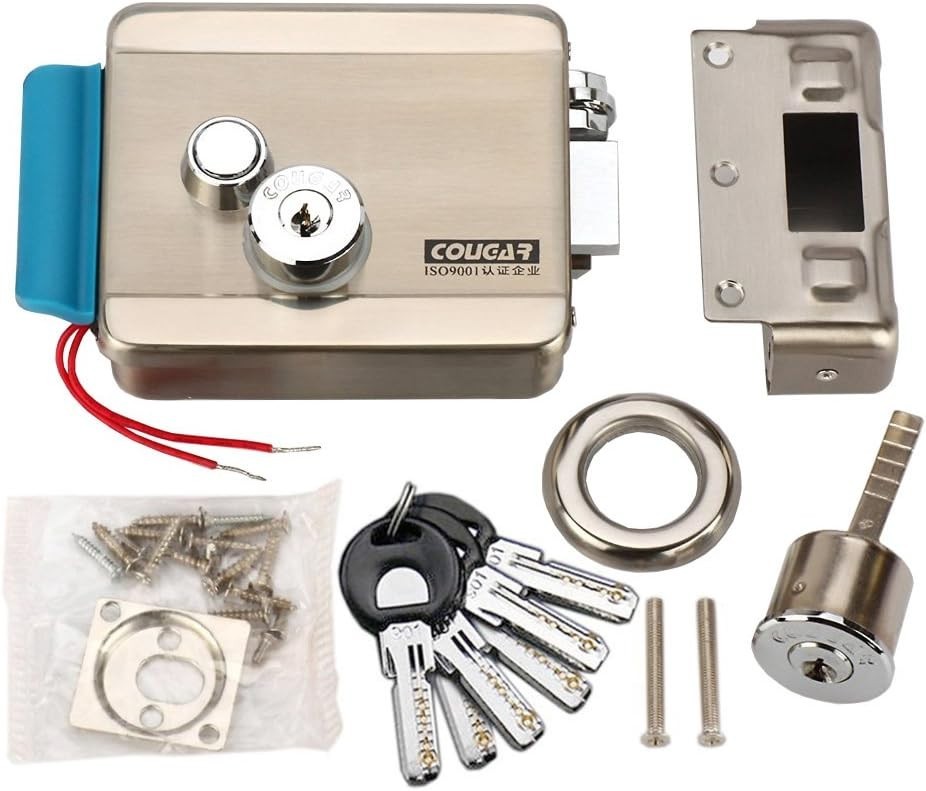 Upgrade Version] Electric Electronic Door Lock 6pcs Computerized Doted Keys DC 1