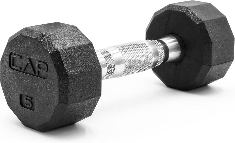 Coated Hex Dumbbell Weight - Single | 10-120 Lbs | Multiple Options