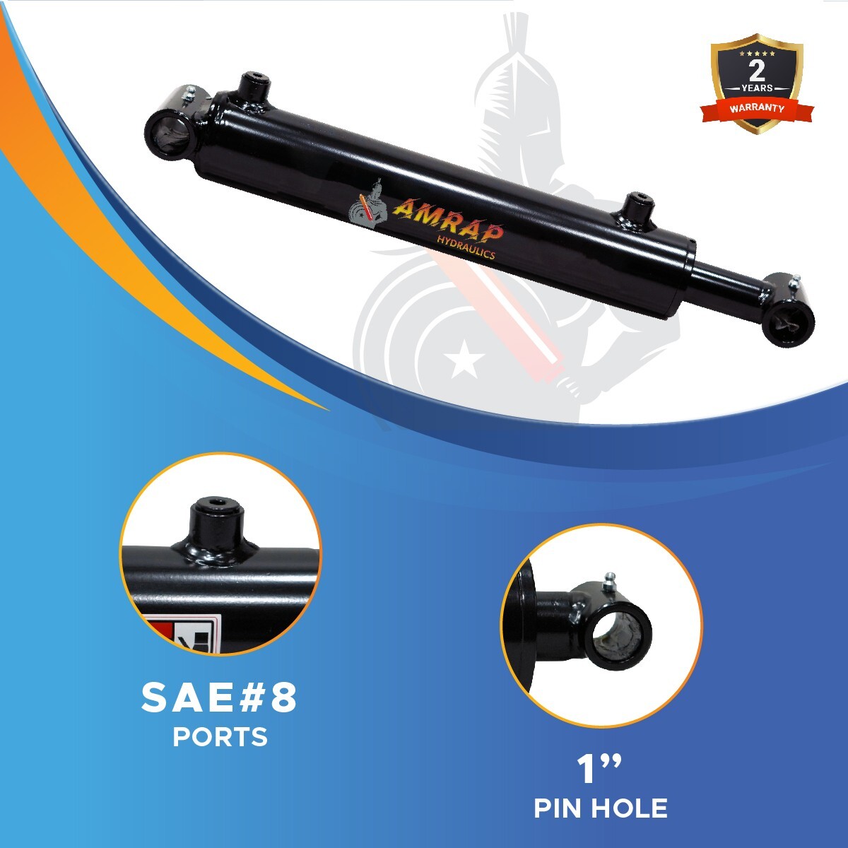 3x26 Hydraulic Cylinder-3" Bore, 26" Stroke -Welded Cross Tube Cylinder(new)