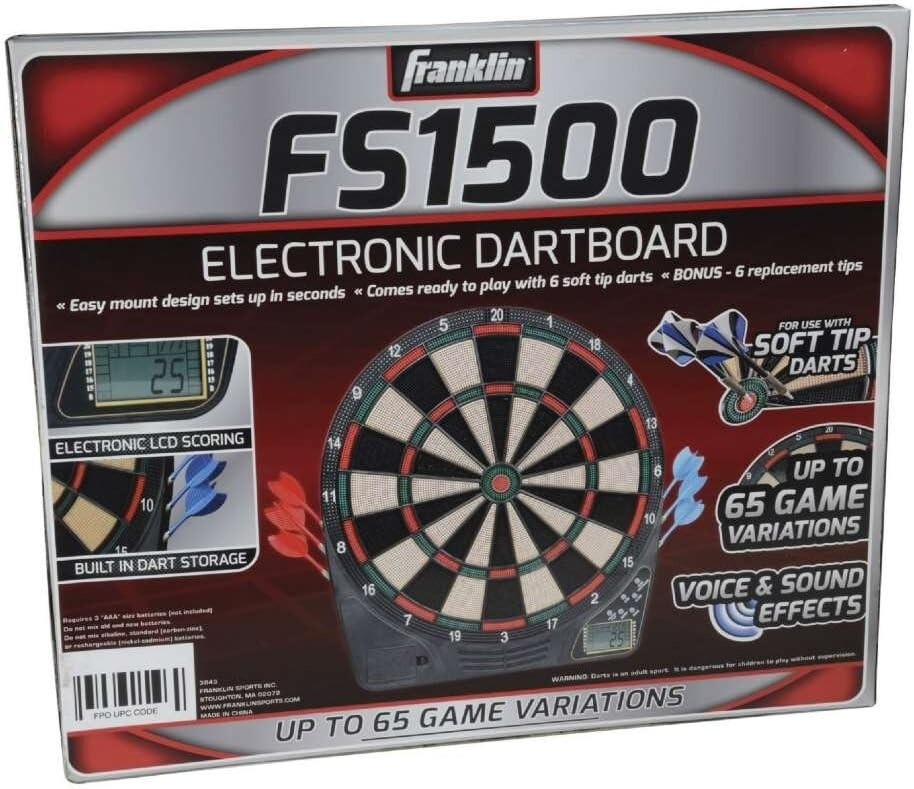 Compact Electronic Dartboard with 12 Darts & Engaging Sound Effects - Easy Setup