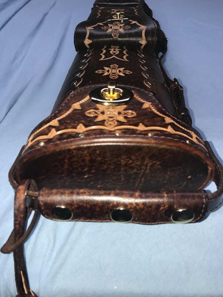 Win Genuine Tooled Leather 2 Butt 4 Shaft 2x4