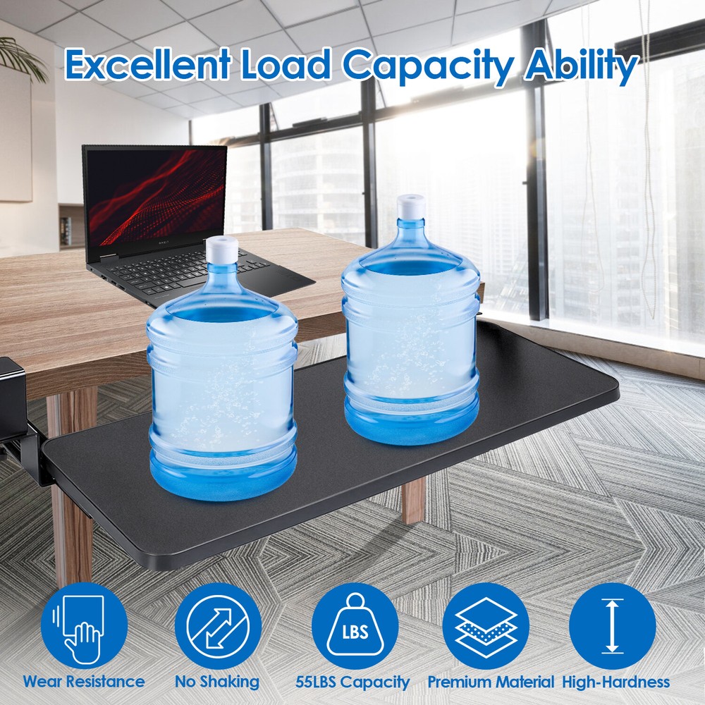 Under-Desk Keyboard Tray, Adjustable for Height & Tilt, Spacious Surface