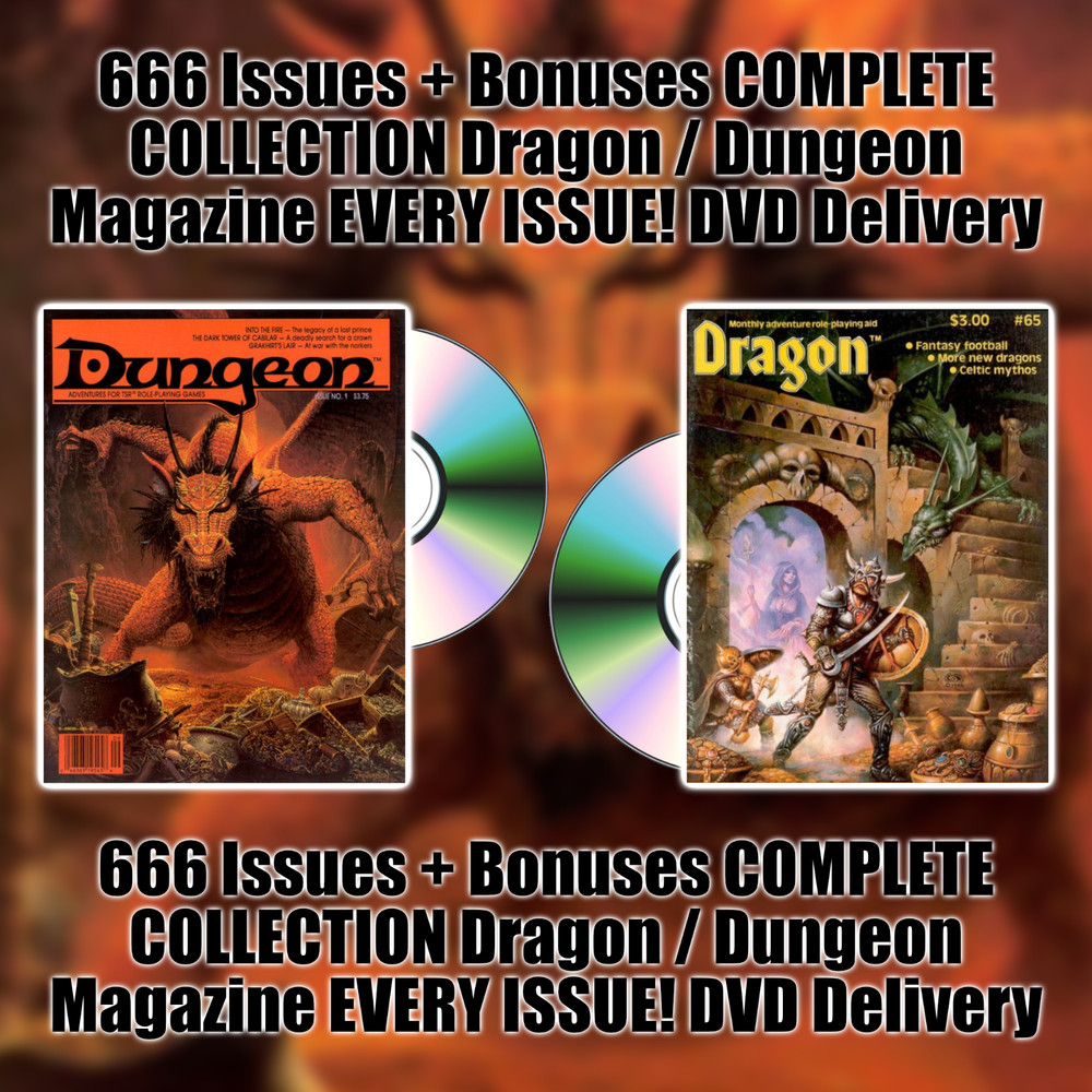 444 Issues Dragon MAGAZINE Complete Collection