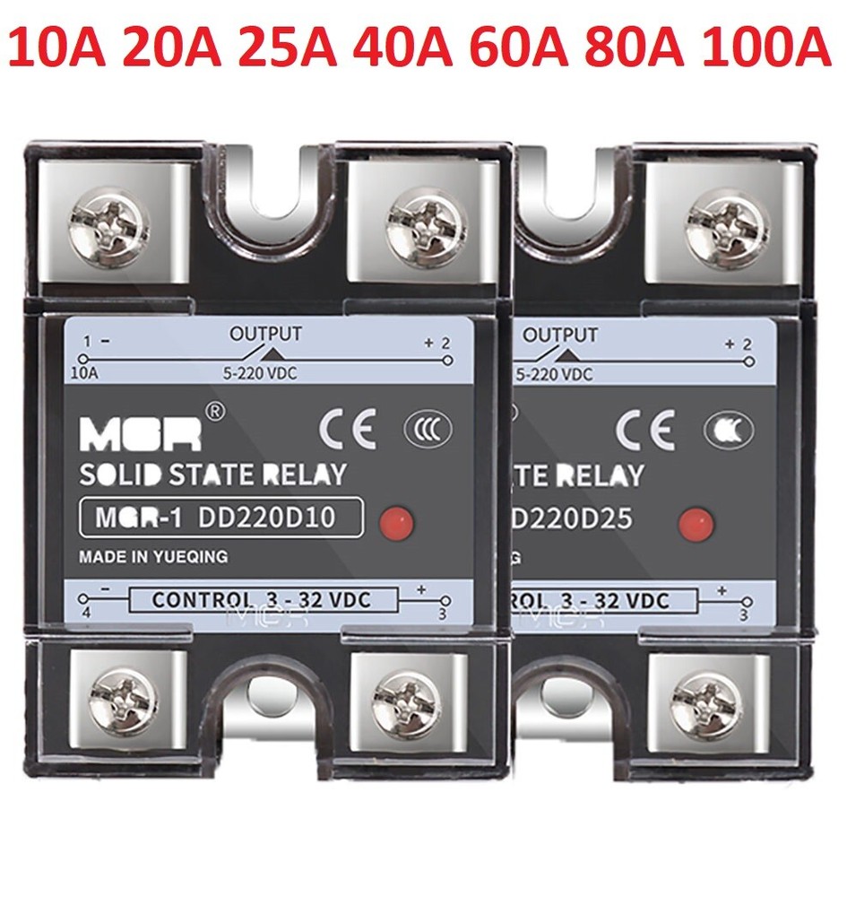 MGR Single Phase Solid State Relays DC-DC DD220D 10A 20A 25A 40A 60A 80A 100A