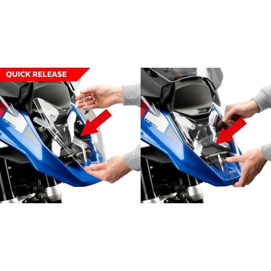Puig Headlight Protector - Clear, Standard With Mount 21853W