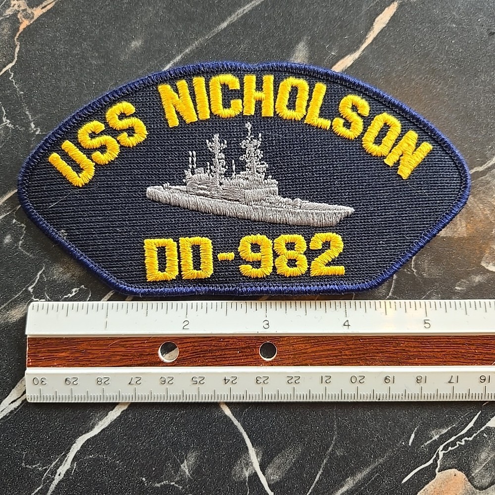 USS Nicholson DD-982 BC Hat Patch NOS 5.75” x 3”