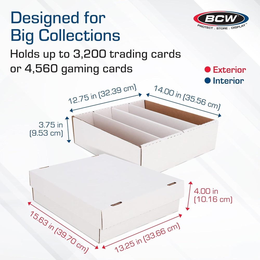 Durable 3-Pack Trading Card Storage Box - Stackable & Versatile Design