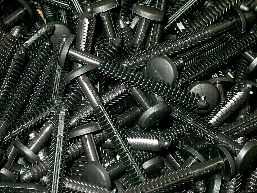 Black 100 Pack Window Shutters Panel Peg Loks 3" Shutter Fasteners Spikes Bulk