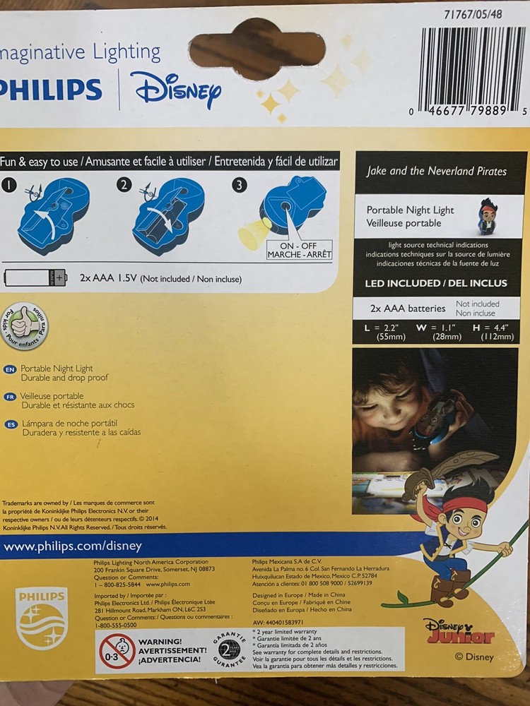 Philips Imaginative Light Disney LED Portable Night Light JACK