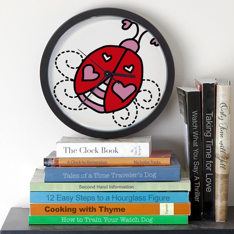 CafePress Love Bug 10" Wall Clock (1148488944)