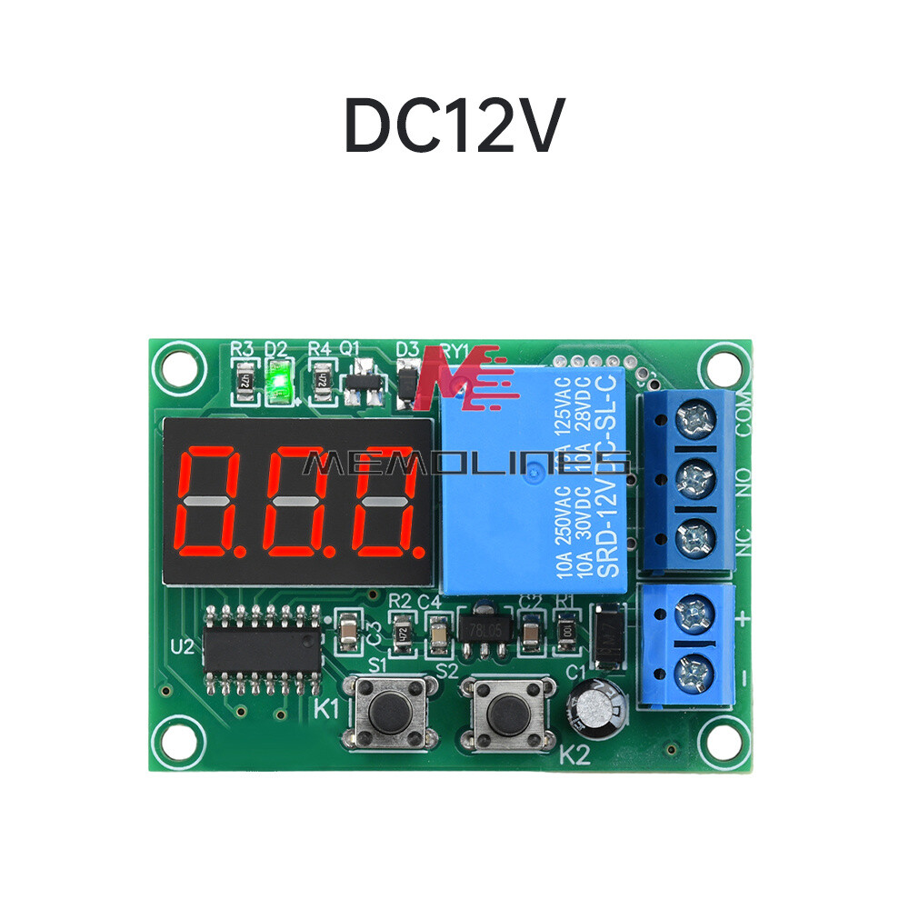 DC 12V 24V Multifunction LED Digital Time Delay Relay Cycle Timer Module Switch