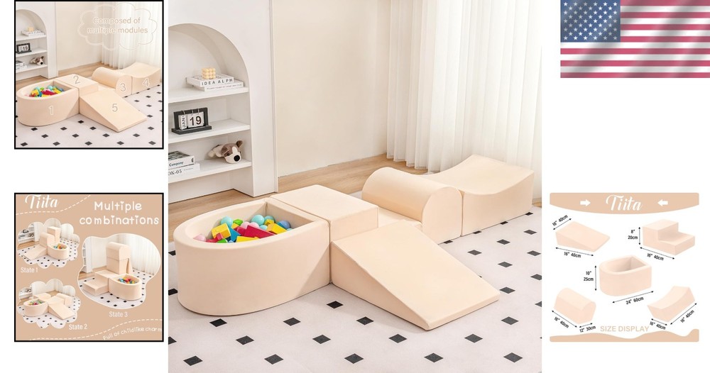 Safe & Fun Toddler Foam Climbing Playset