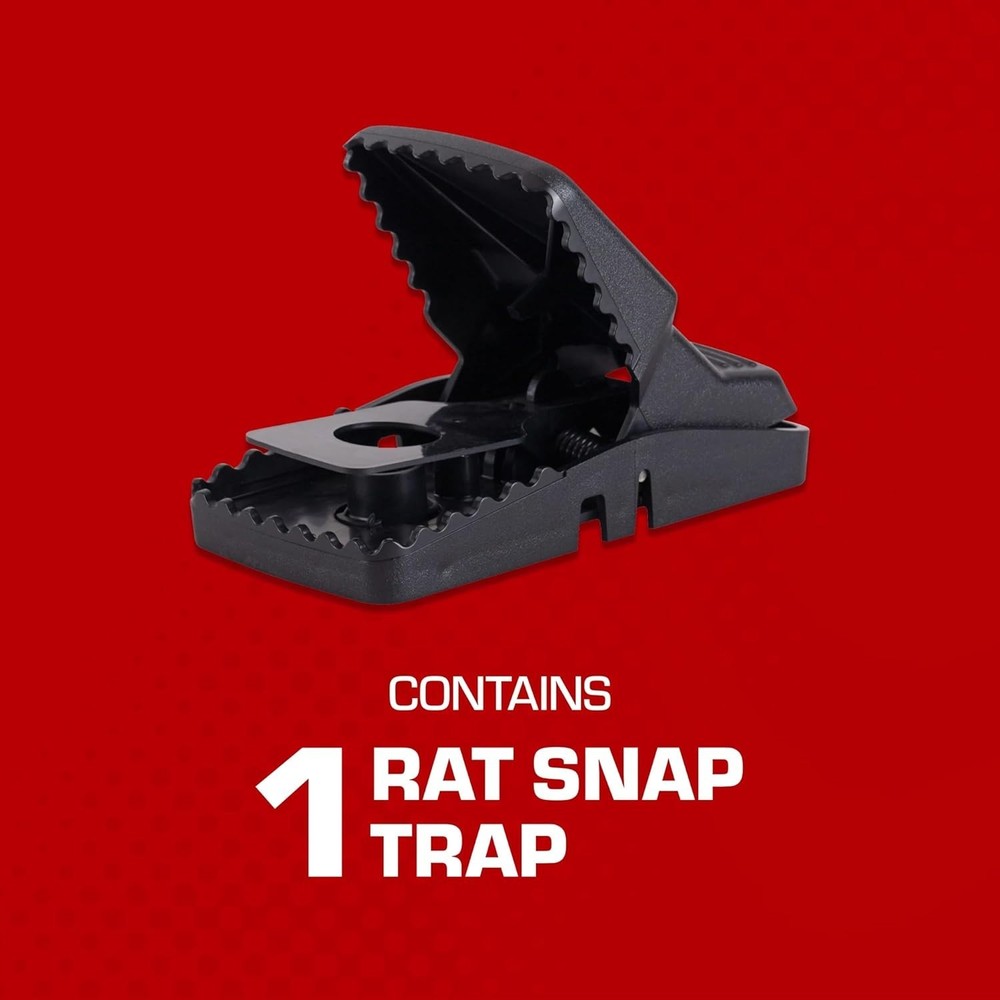Rat Snap Trap, 1 Rat Size Trap - Reusable - Effectively Kill Rats - Ideal for...